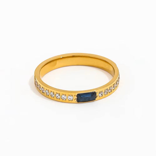 Blue Baguette Eternity Band