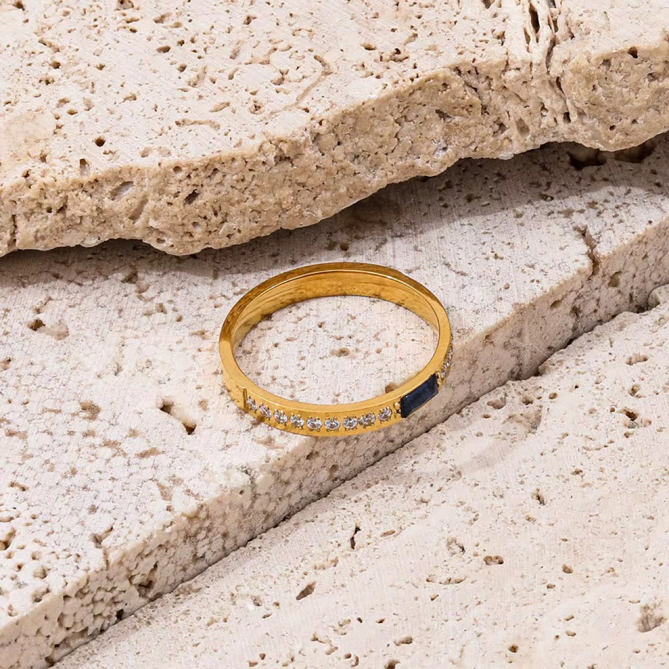 Blue Baguette Eternity Band