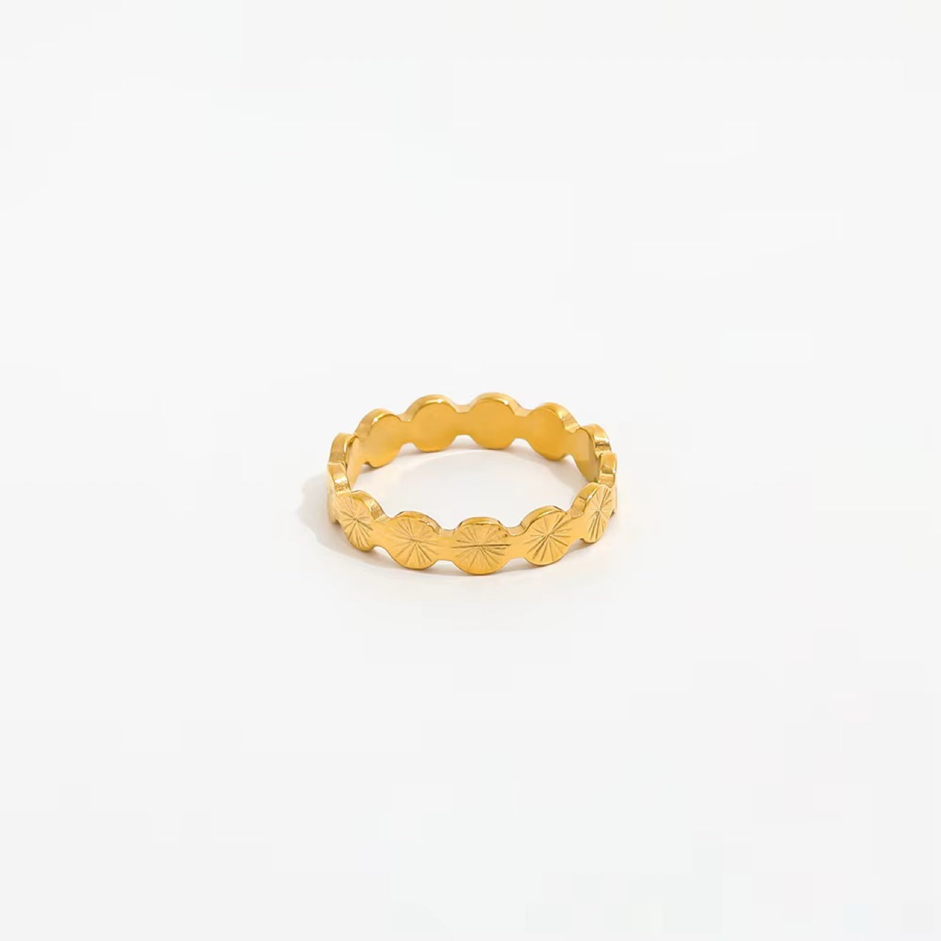Flower Burst Band Ring