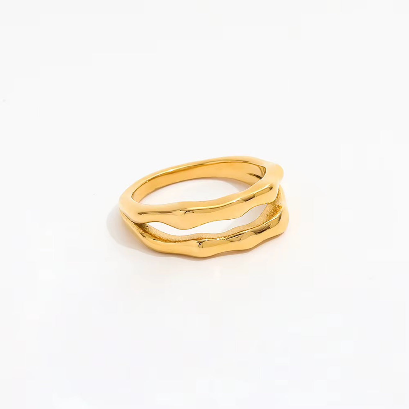 Double Wave Band Ring