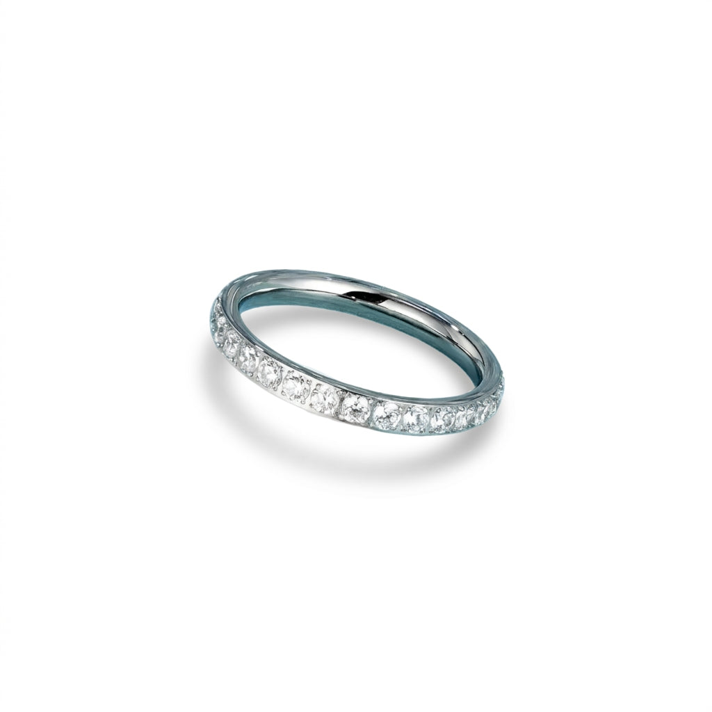 Pavé Eternity Band Ring silver