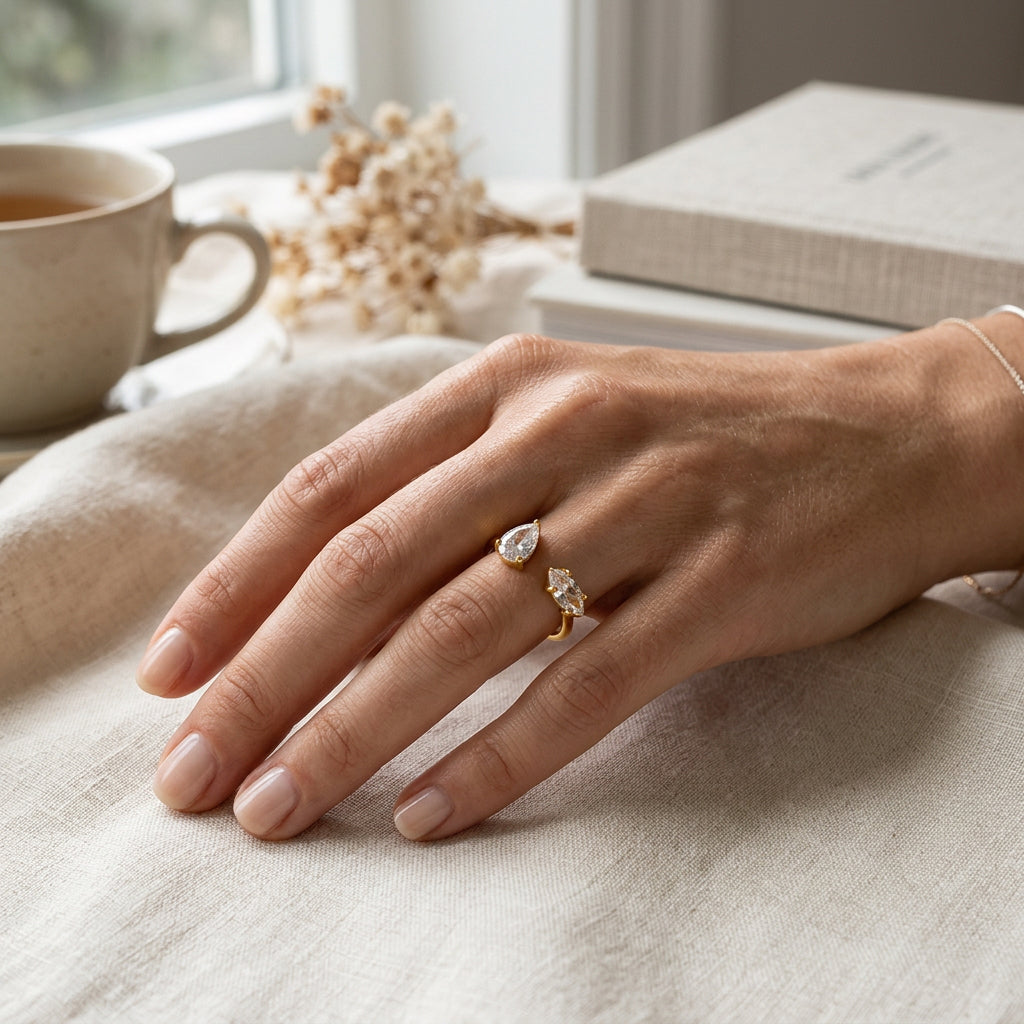 Pear Marquise Open Ring