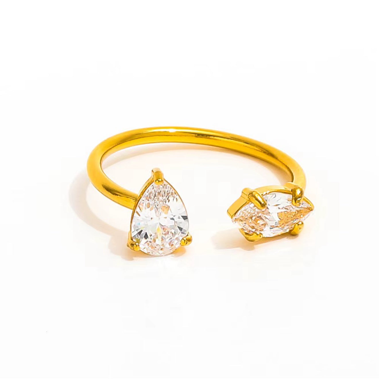 Pear Marquise Open Ring