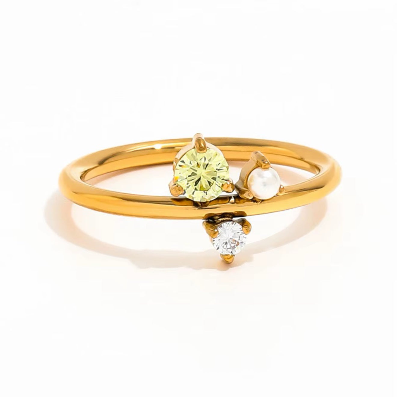 Trio Stone Bypass Ring