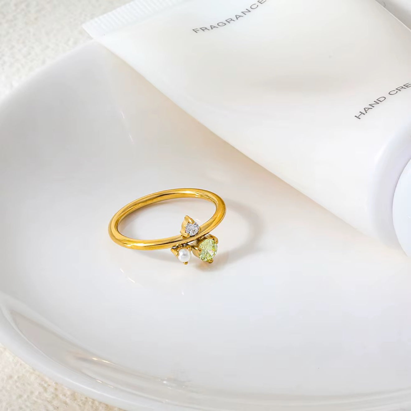Trio Stone Bypass Ring