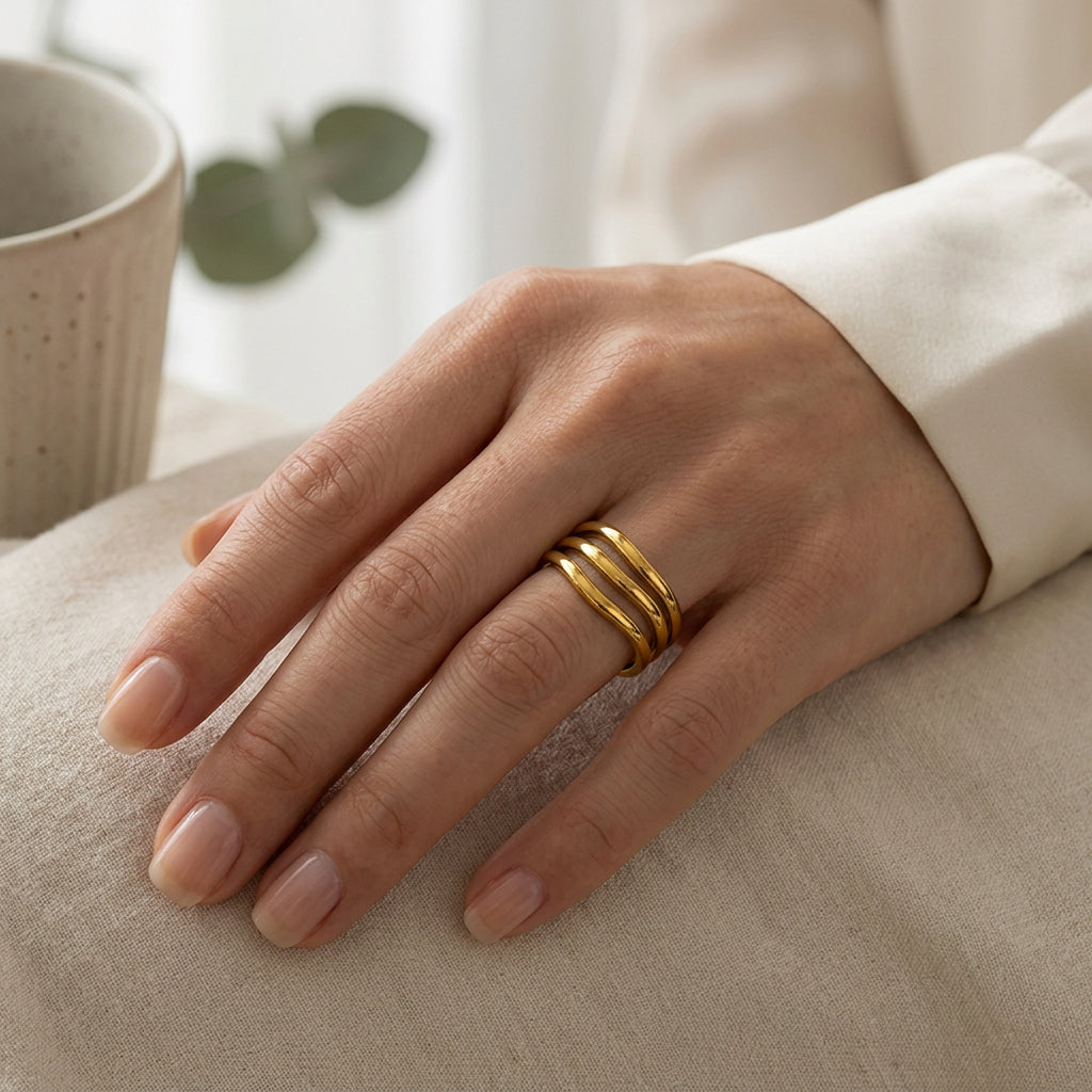 Triple Wave Band Ring